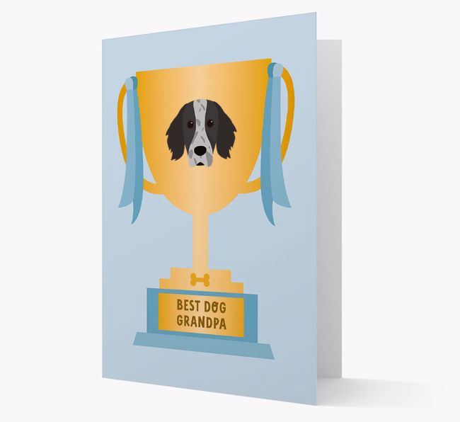 Best Grandad Trophy: Personalized {breedFullName} Card