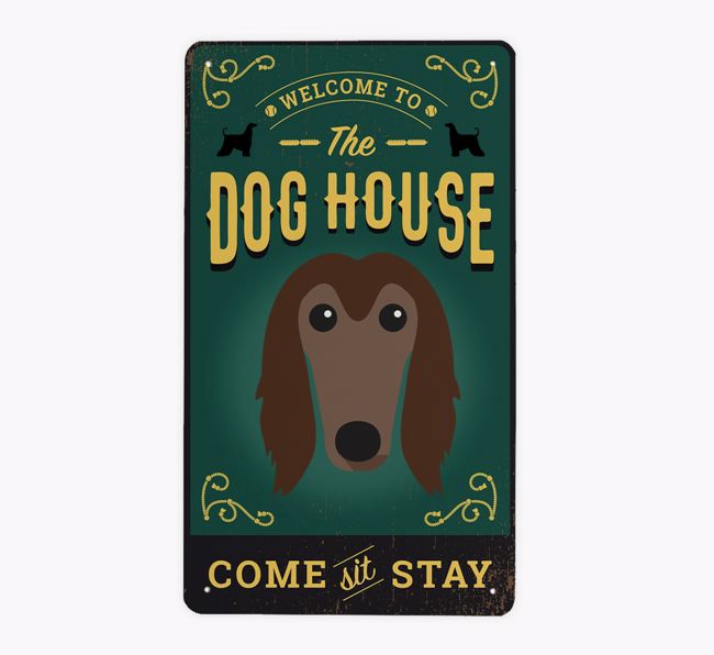 The Dog House Pub Sign: Personalised {breedFullName} Metal Sign