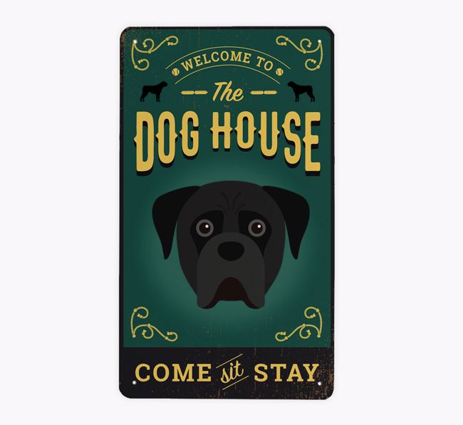 The Dog House Pub Sign: Personalized {breedFullName} Metal Sign