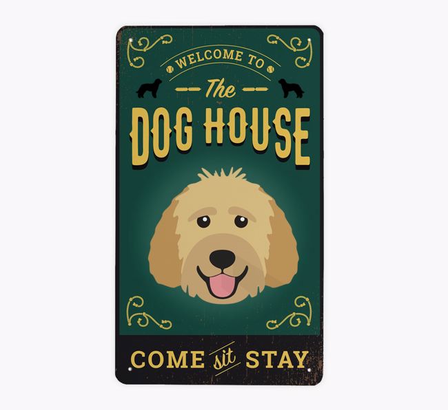 The Dog House Pub Sign: Personalized {breedFullName} Metal Sign