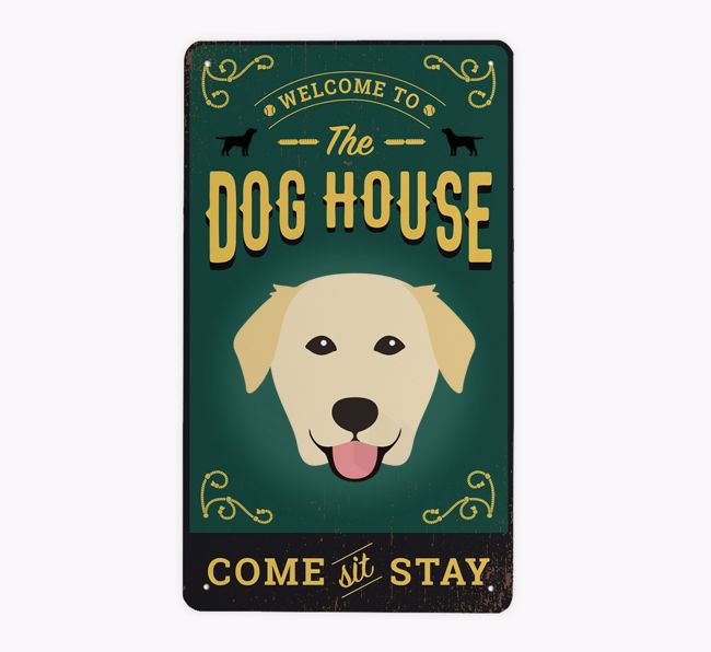 The Dog House Pub Sign: Personalized {breedFullName} Metal Sign