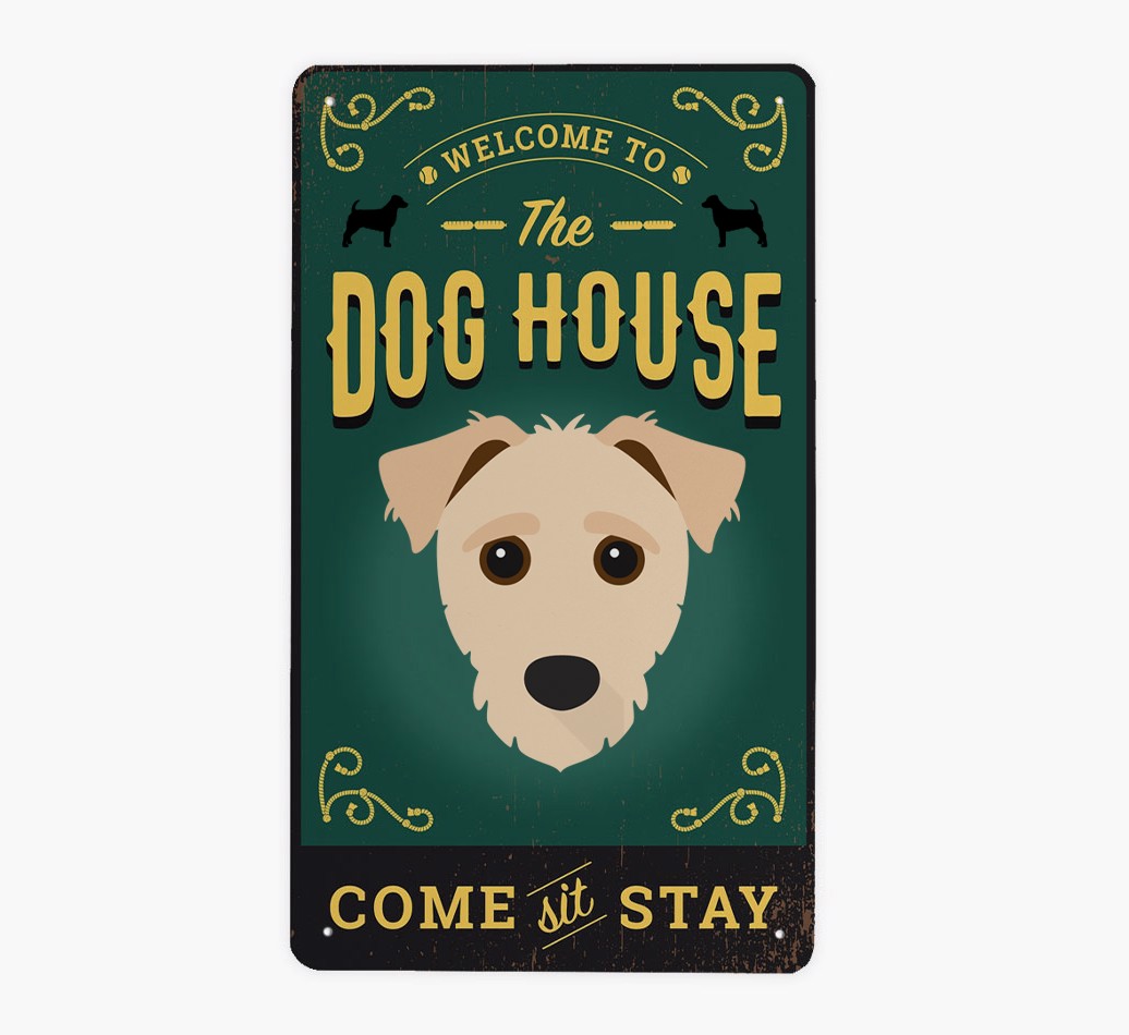 The Dog House Pub Sign: Personalised {breedFullName} Metal Sign - Front view