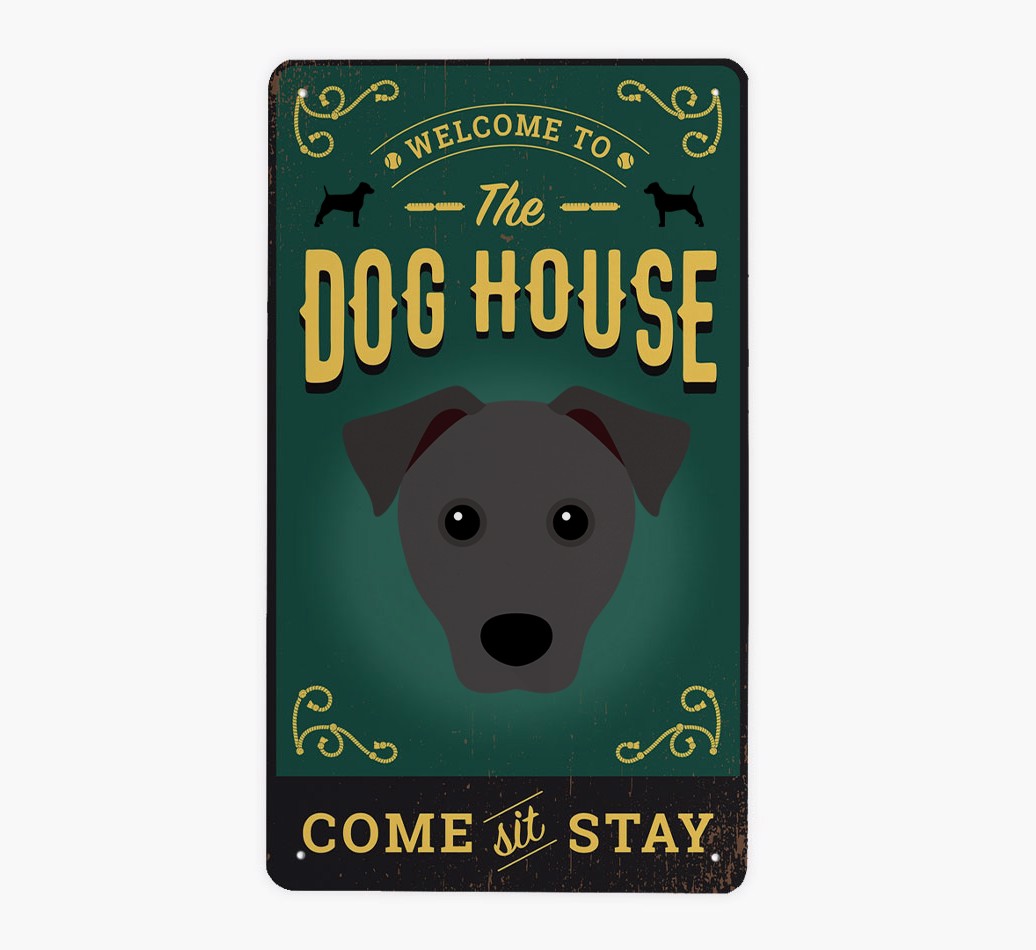 The Dog House Pub Sign: Personalised {breedFullName} Metal Sign - Front view