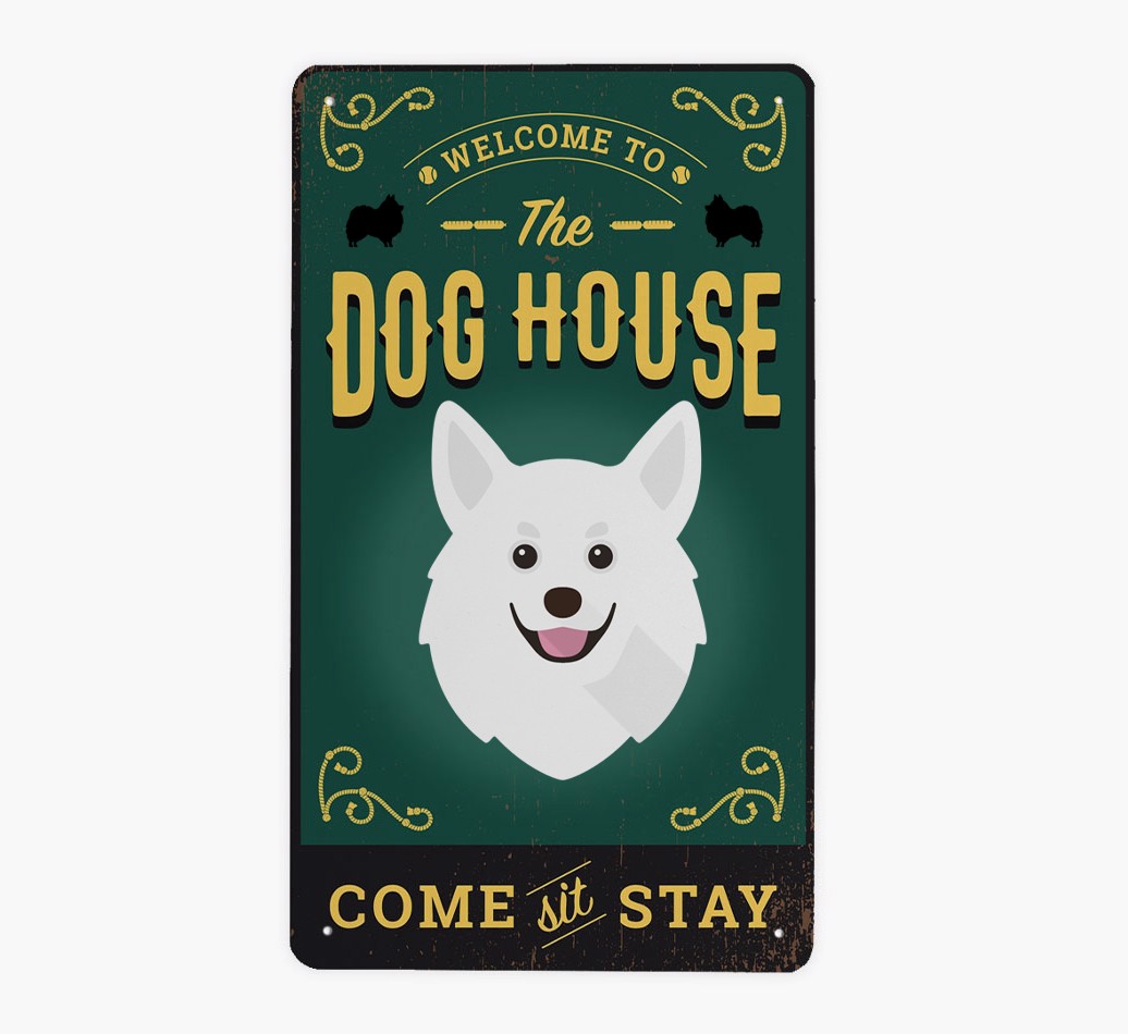The Dog House Pub Sign: Personalised {breedFullName} Metal Sign - Front view