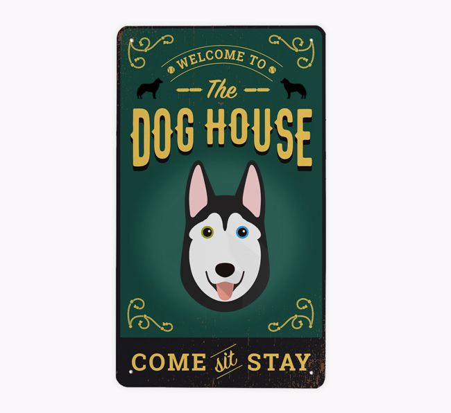 The Dog House Pub Sign: Personalised {breedFullName} Metal Sign