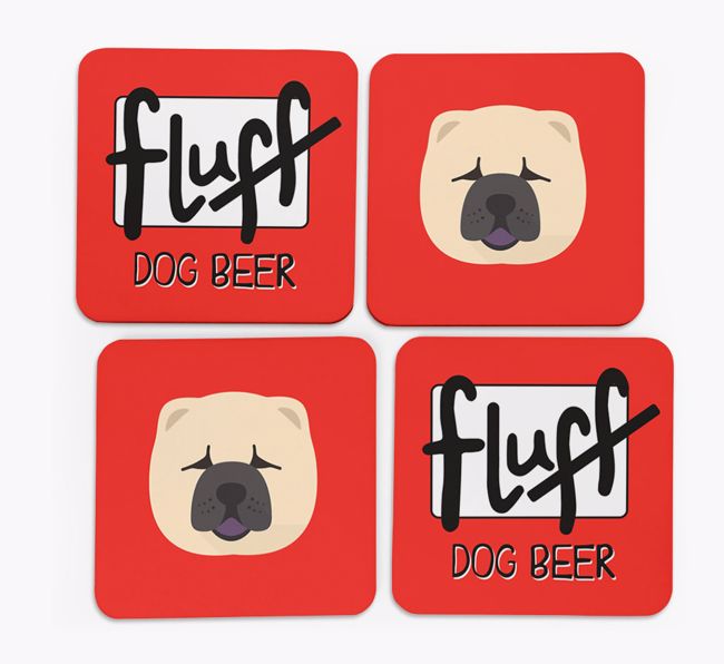 Fluff: Personalised {breedFullName} Coasters