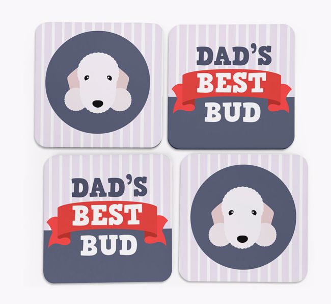 Dad's Best Bud: Personalized {breedFullName} Coasters