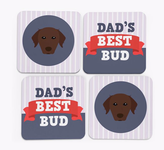 Dad's Best Bud: Personalized {breedFullName} Coasters