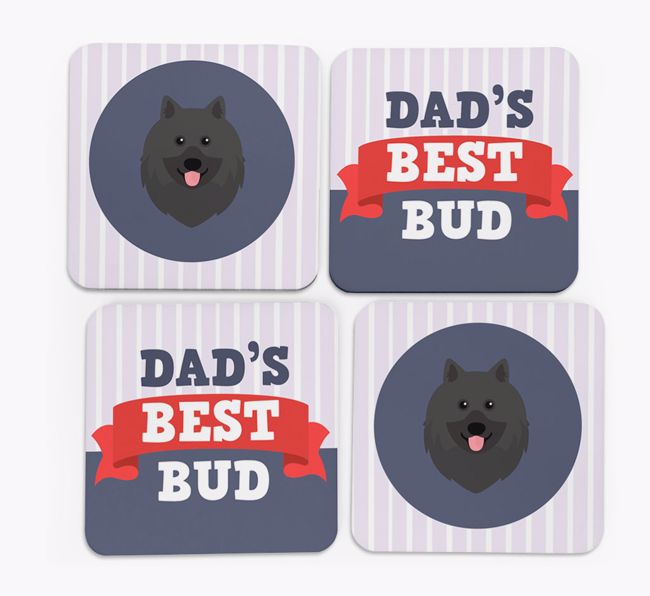 Dad's Best Bud: Personalized {breedFullName} Coasters