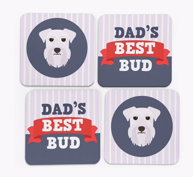 Dad's Best Bud: Personalized {breedFullName} Coasters