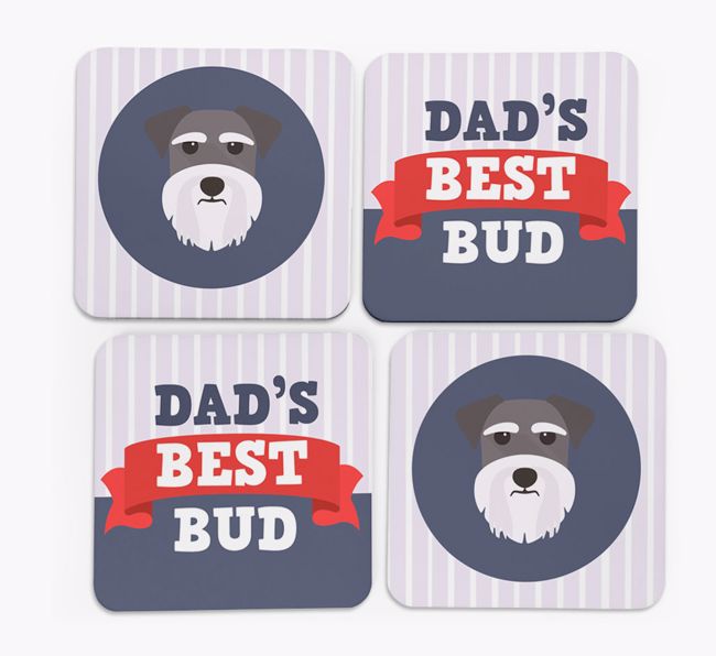 Dad's Best Bud: Personalized {breedFullName} Coasters