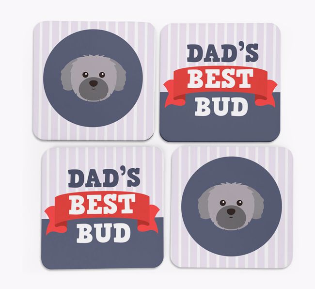 Dad's Best Bud: Personalized {breedFullName} Coasters