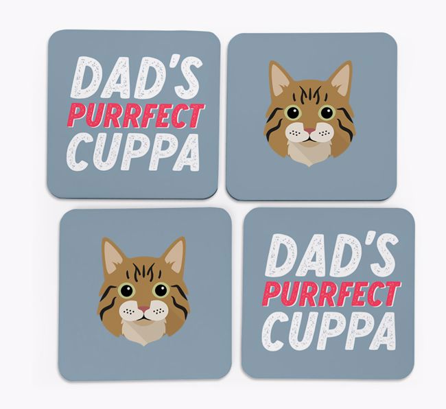 Purrfect Cuppa: Personalised {breedCommonName} Coasters