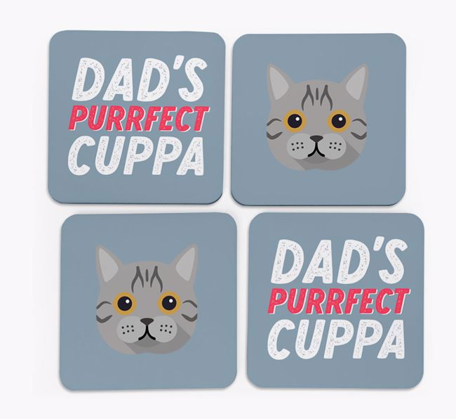 Purrfect Cuppa: Personalised {breedCommonName} Coasters