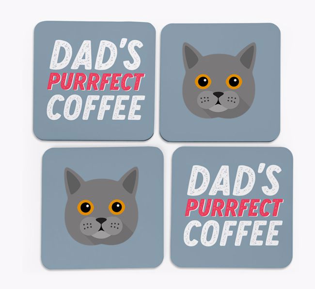 Purrfect Coffee: Personalized {breedCommonName} Coasters