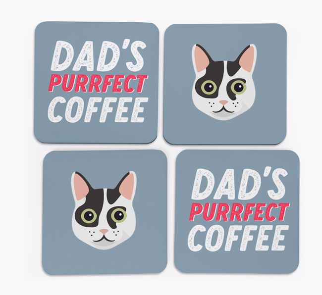 Purrfect Coffee: Personalized {breedCommonName} Coasters