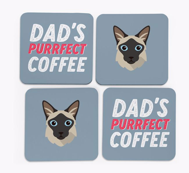 Purrfect Coffee: Personalized {breedCommonName} Coasters