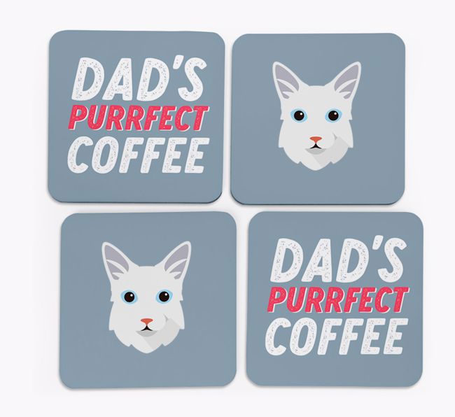 Purrfect Coffee: Personalized {breedCommonName} Coasters