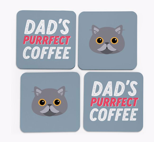 Purrfect Coffee: Personalized {breedCommonName} Coasters