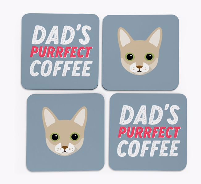 Purrfect Coffee: Personalized {breedCommonName} Coasters