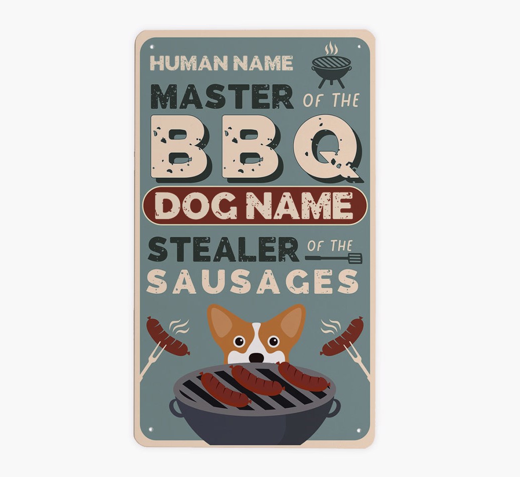 BBQ: Personalized {breedFullName} Metal Sign