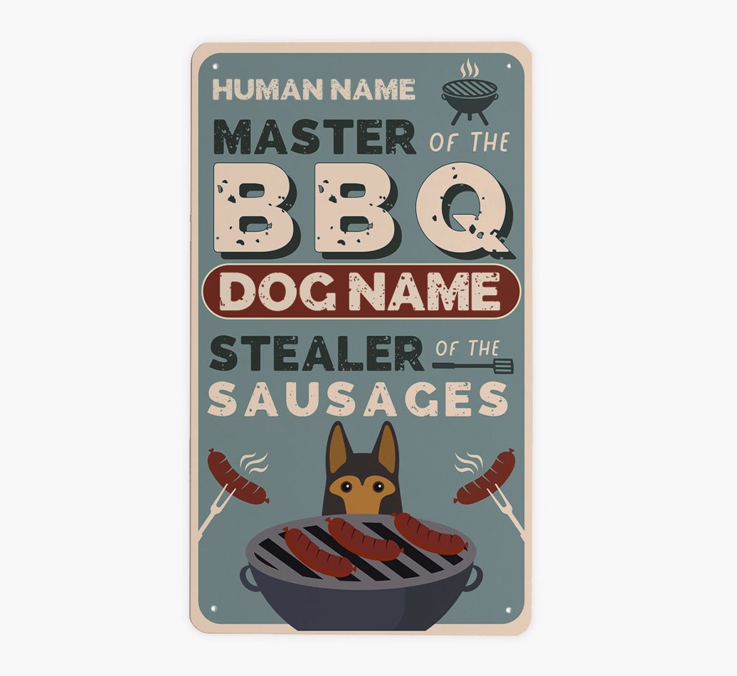 BBQ: Personalized {breedFullName} Metal Sign