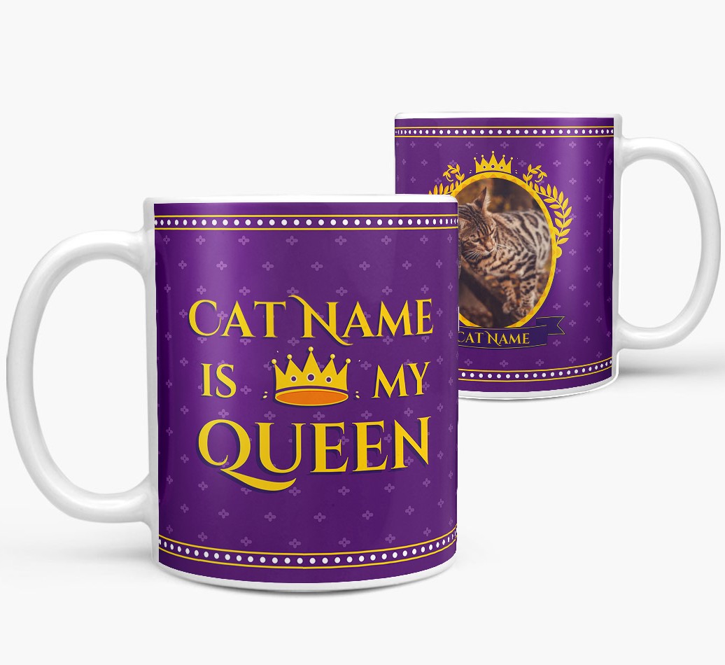 My Queen: Personalised {breedCommonName} Photo Upload Mug