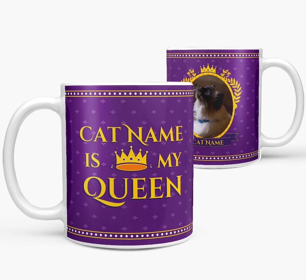 My Queen: Personalised {breedCommonName} Photo Upload Mug