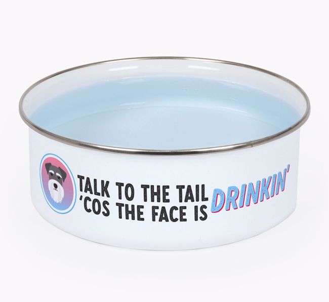 Talk To The Tail: Personalized {breedFullName} Enamel Bowl