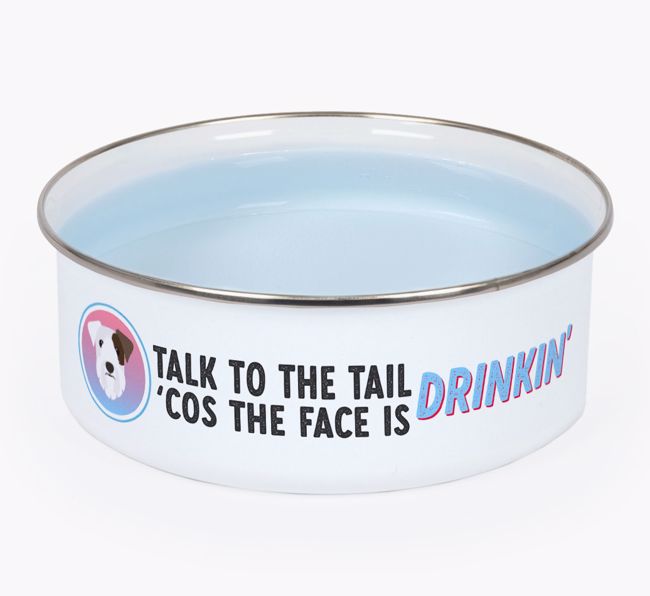 Talk To The Tail: Personalized {breedFullName} Enamel Bowl