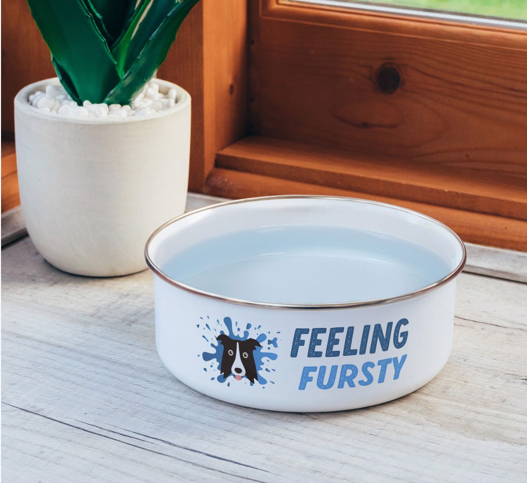 Feeling Fursty: Personalised {breedFullName} Enamel Bowl