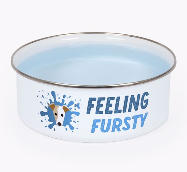 Feeling Fursty: Personalised {breedFullName} Enamel Dog Bowl