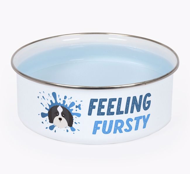 Feeling Fursty: Personalised {breedFullName} Enamel Dog Bowl