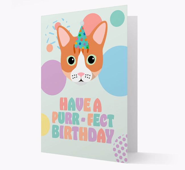 Have A Purrfect Birthday: Personalised {breedCommonName} Card