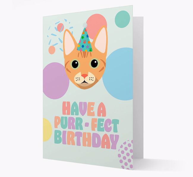 Have A Purrfect Birthday: Personalised {breedCommonName} Card