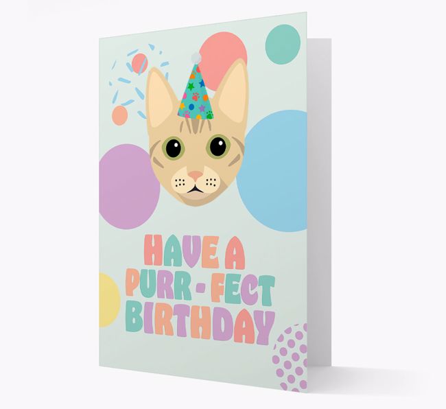 Have A Purrfect Birthday: Personalized {breedCommonName} Card