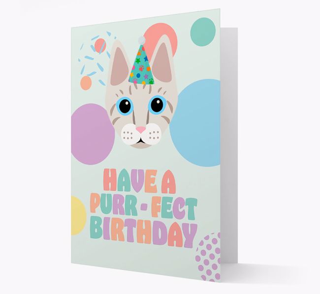 Have A Purrfect Birthday: Personalised {breedCommonName} Card