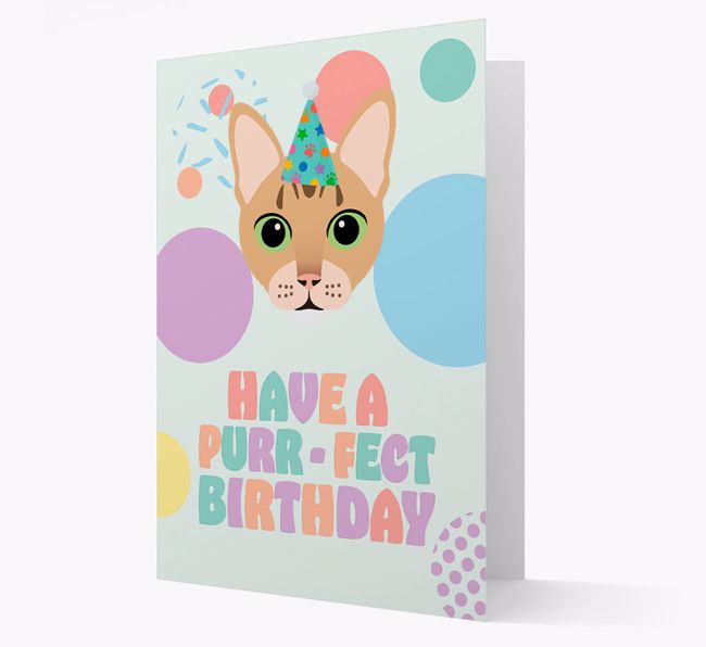 Have A Purrfect Birthday: Personalized {breedCommonName} Card