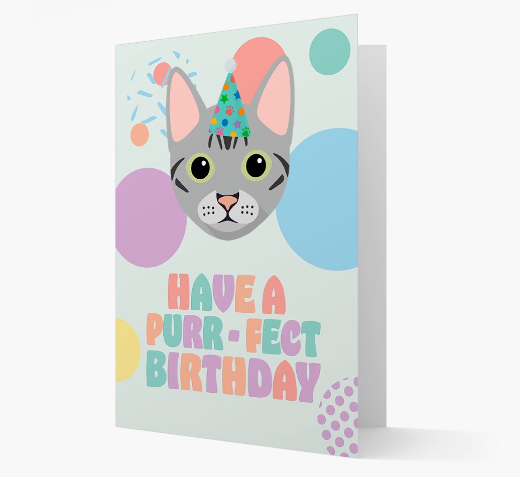 Have A Purrfect Birthday: Personalized {breedFullName} Card