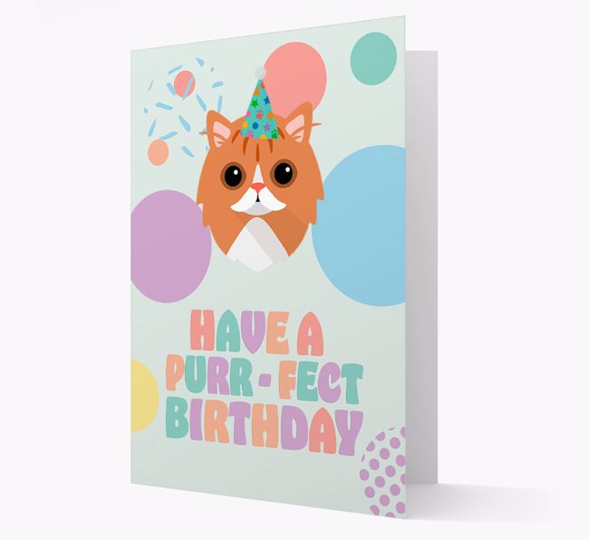 Have A Purrfect Birthday: Personalized {breedCommonName} Card