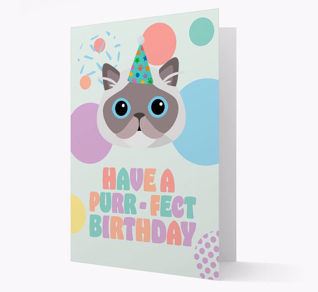 Have A Purrfect Birthday: Personalised {breedCommonName} Card