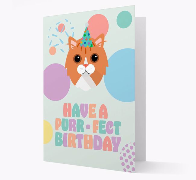 Have A Purrfect Birthday: Personalized {breedCommonName} Card