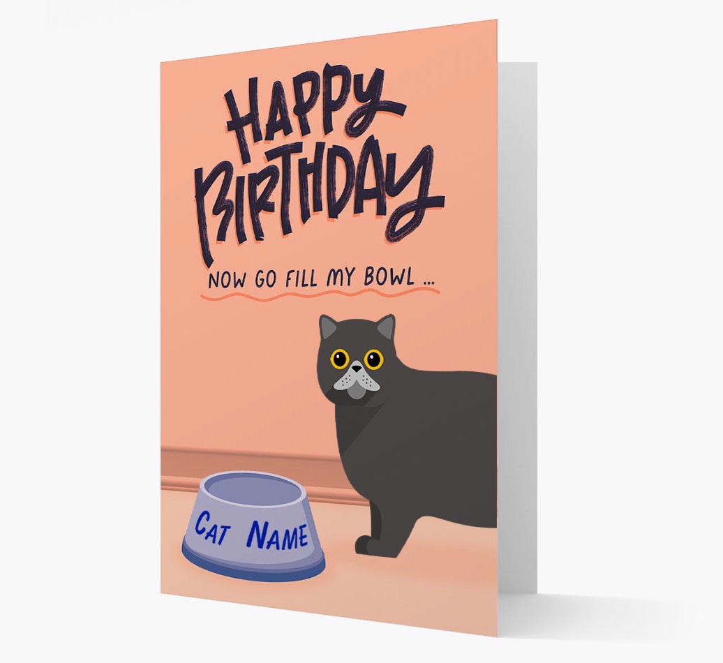 Now Go Fill My Bowl: Personalised {breedCommonName} Card