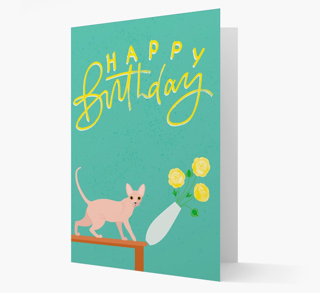 Happy Birthday Flowers: Personalised {breedCommonName} Card