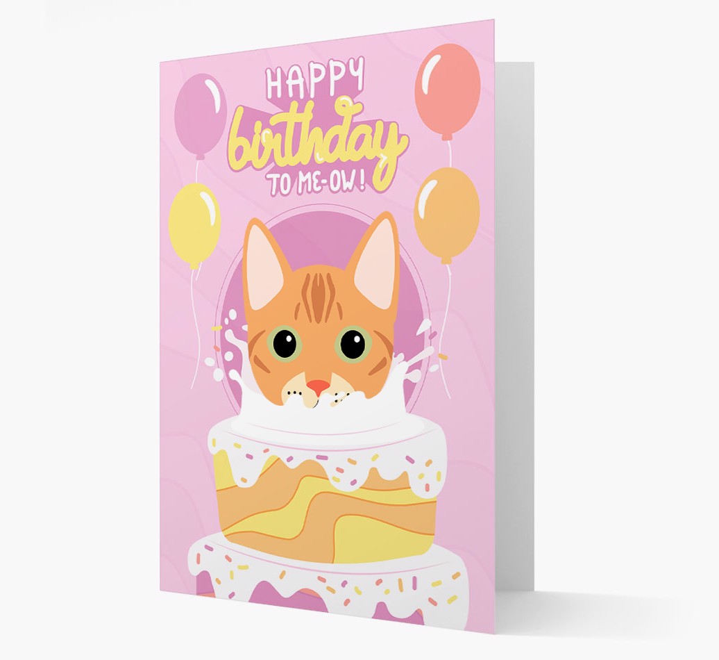 Happy Birthday To Meow: Personalized {breedFullName} Card