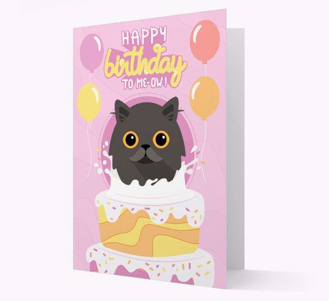 Happy Birthday To Meow: Personalized {breedCommonName} Card