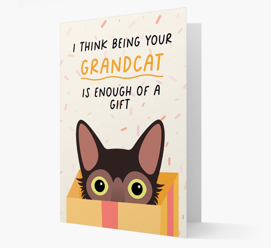 'Being Your Grandcat' - Personalised {breedCommonName} Card