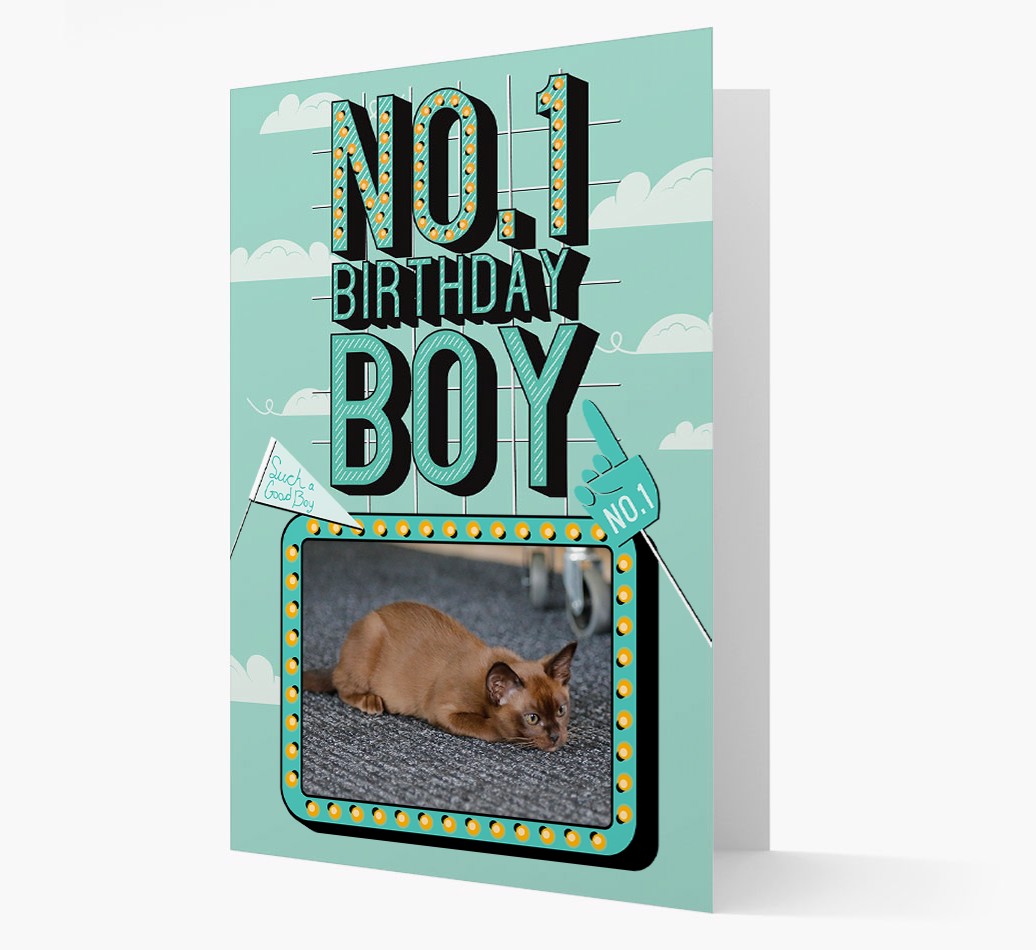 No.1 Birthday Boy: Personalized {breedCommonName} Card
