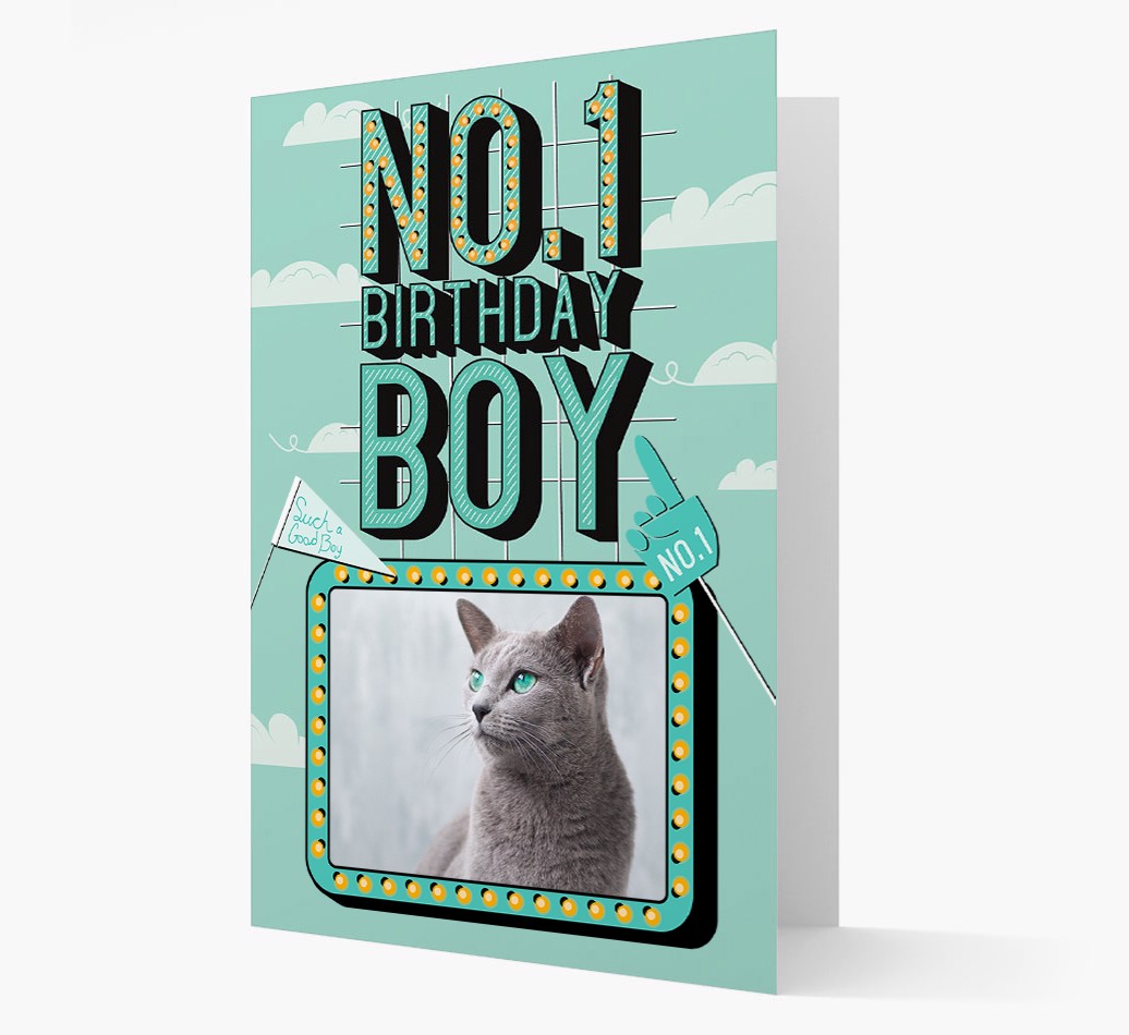 No.1 Birthday Boy: Personalised {breedCommonName} Card
