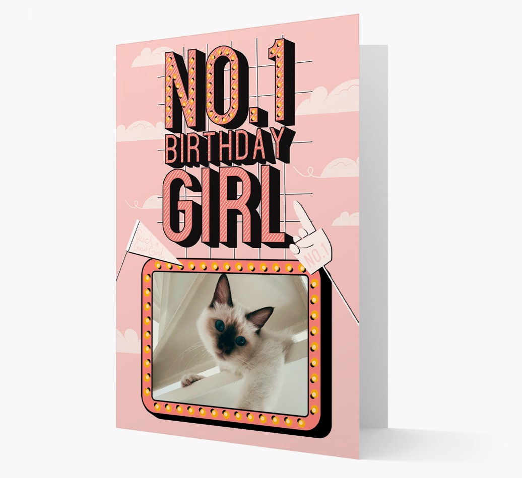 No.1 Birthday Girl: Personalized {breedCommonName} Card